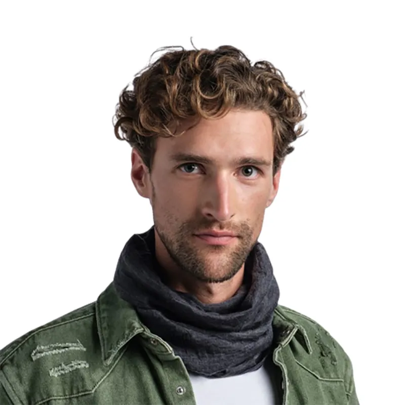 Buff Merino Lightweight Neckwear Solid Grey Adult-2